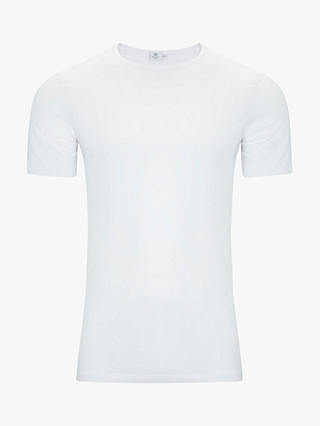 Sunspel Stretch Cotton Crew Neck T-Shirt, White