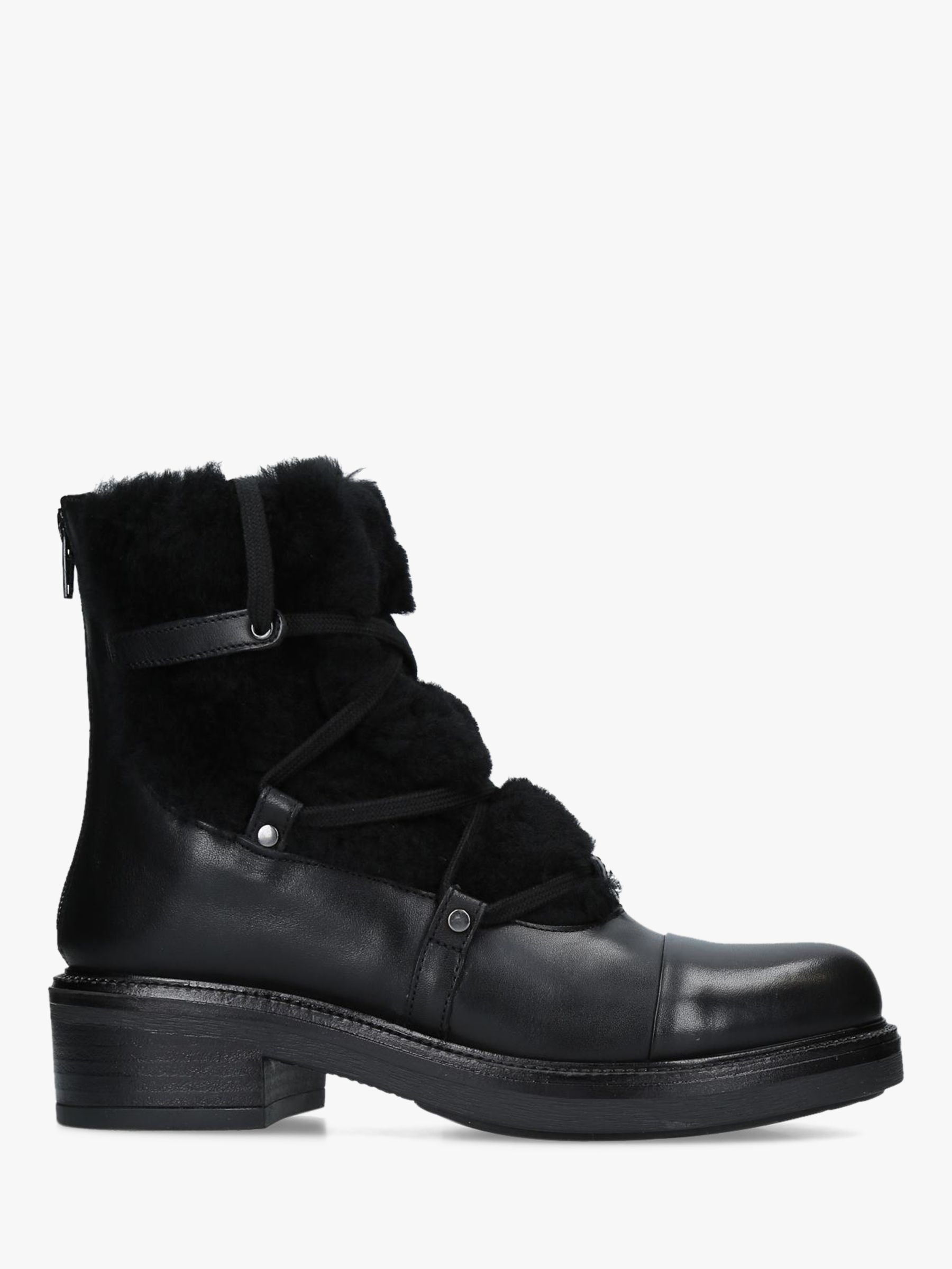 Carvela Sharp Ankle Boots, Black Leather