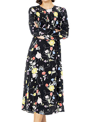 Ghost Greta Floral Midi Dress, Penny Lane