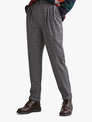 Toast Prince Of Wales Check Trousers, Grey