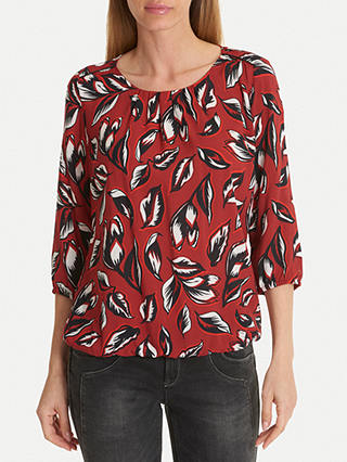 Betty & Co. Floral Print Blouse, Dark Red/White