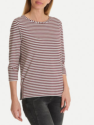 Betty & Co. Striped Jersey Top, White/Red