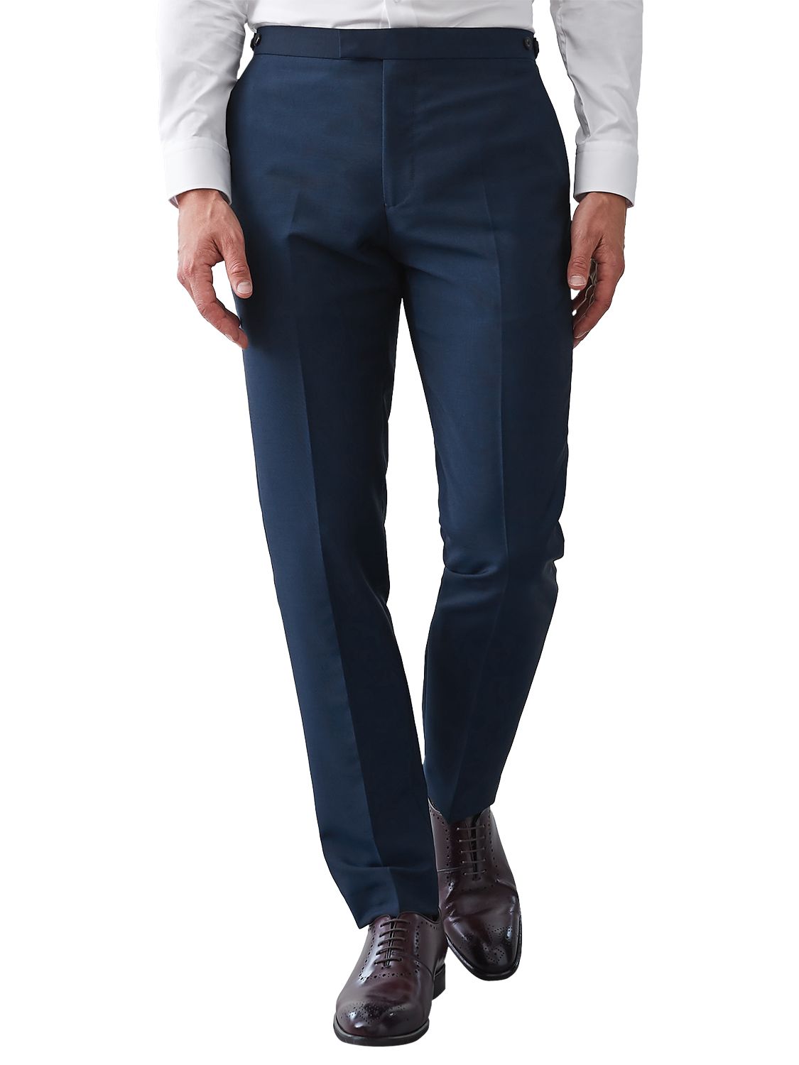 Reiss Wilbury Wool Mohair Slim Fit Suit Trousers, Petrol