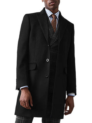 Reiss Maplebeck Wool Epsom Coat, Black