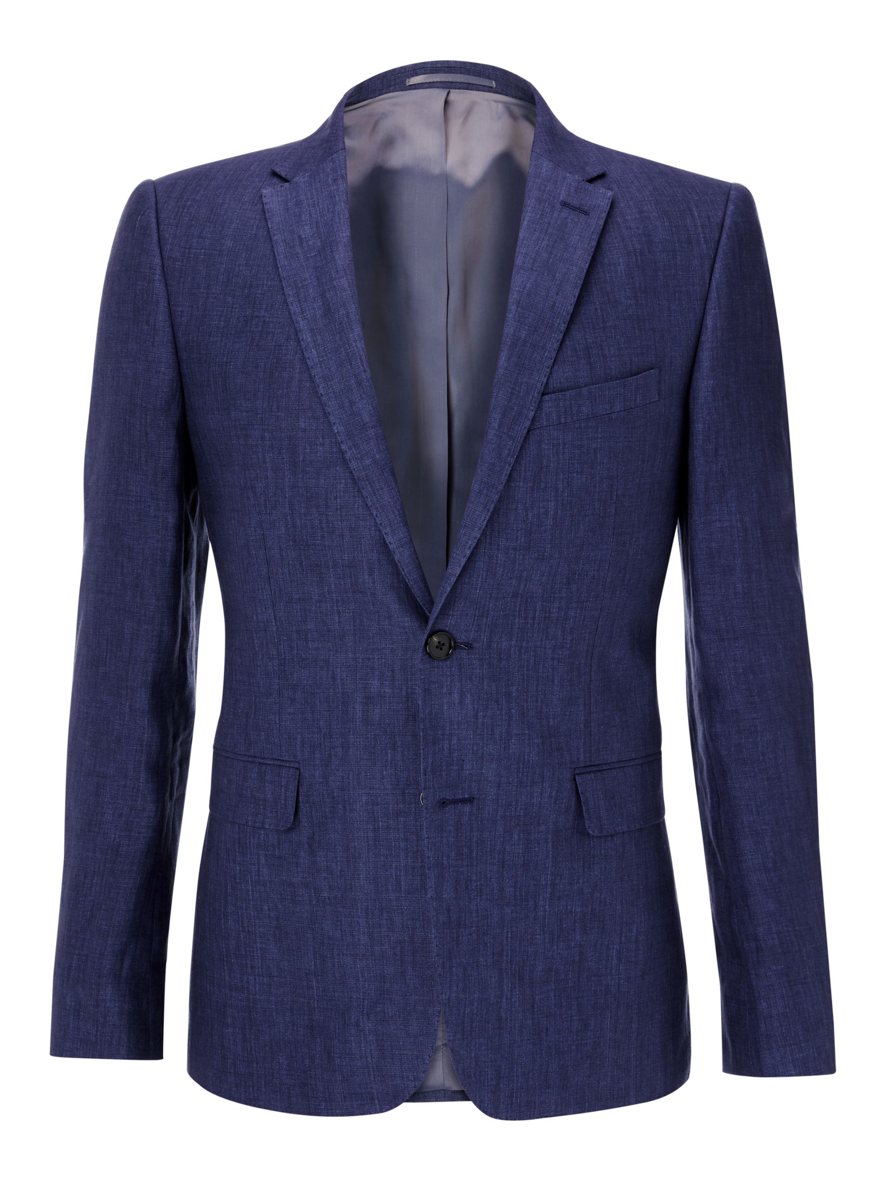 John Lewis & Partners Linen Slim Fit Suit Jacket, Indigo