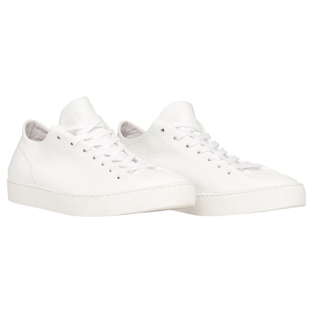 Whistles Folly Leather Unlined Soft Trainers, White