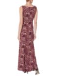 Gina Bacconi Alesana Print Dress, Magenta