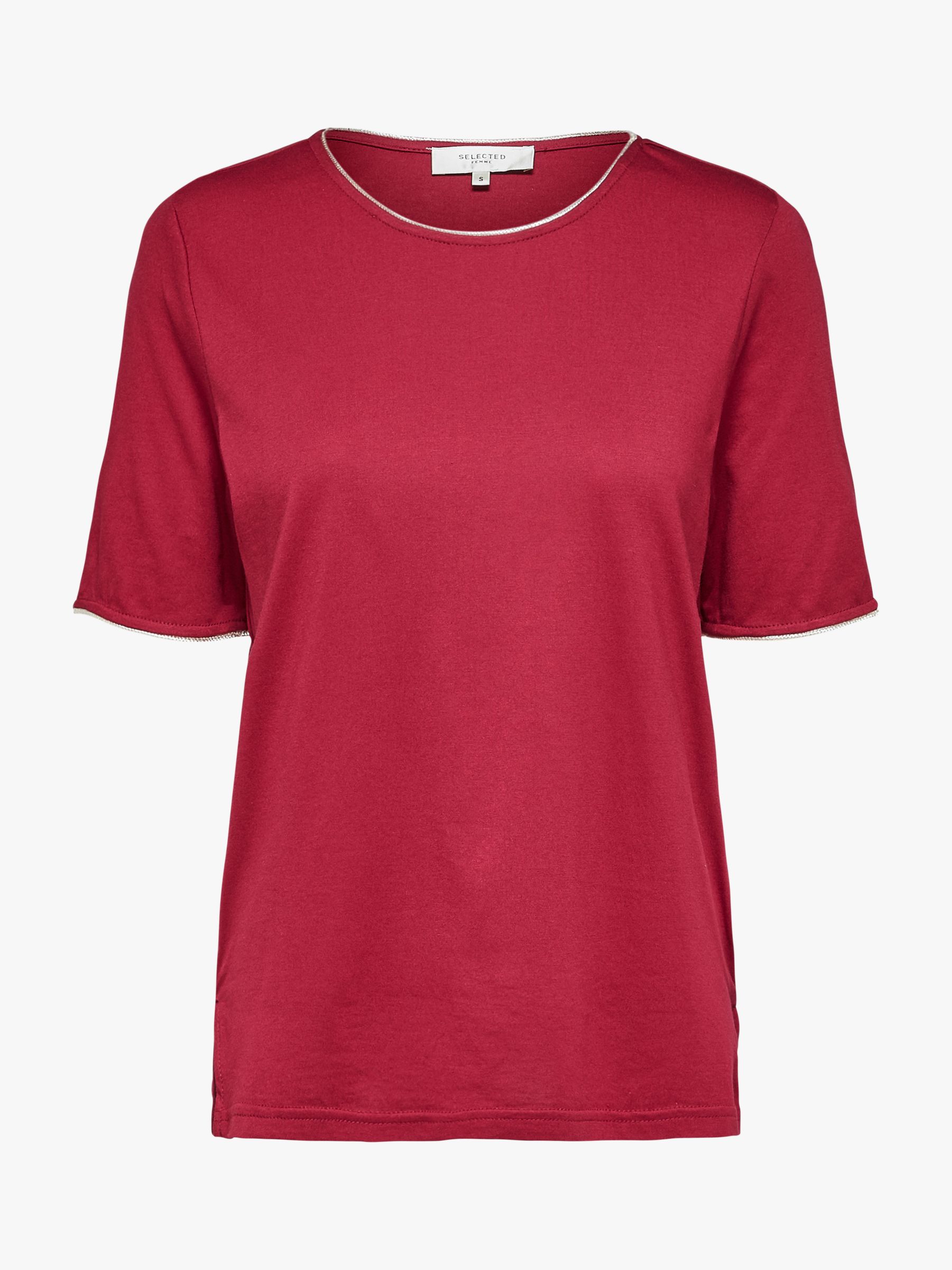 Selected Femme Lucy T-Shirt, Beet Red