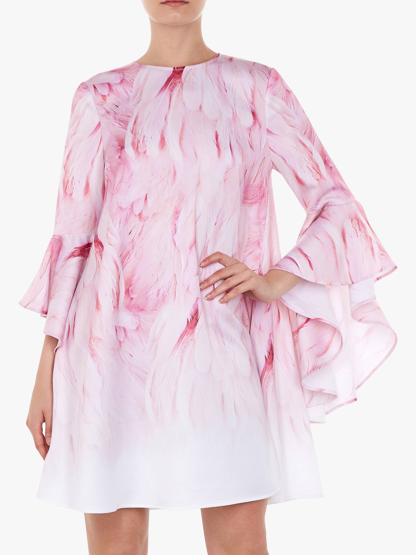Ted Baker Sareina Sleeve Dress, Pink at John Lewis & Partners