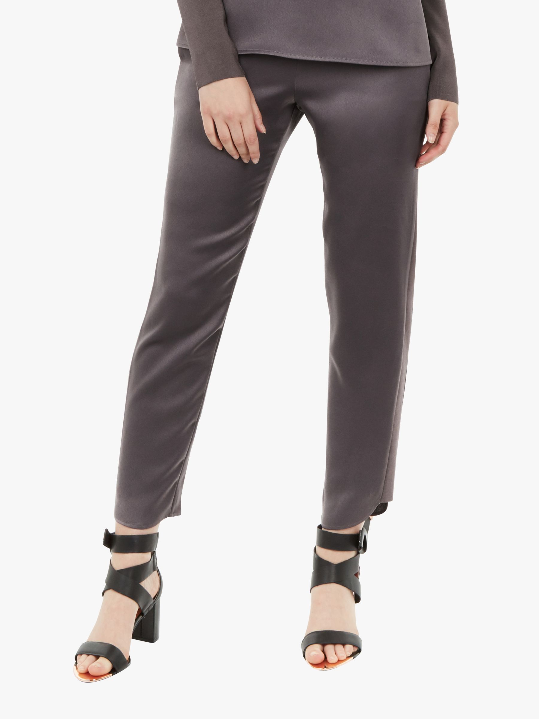 Ted Baker Madiy Knit Detail Trousers, Grey Charcoal