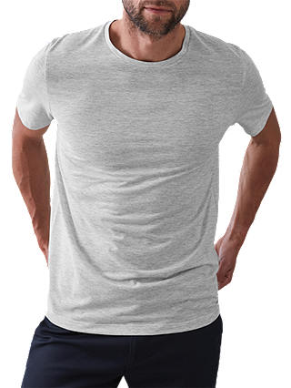 Reiss Clarence Melange T-Shirt, Soft Grey