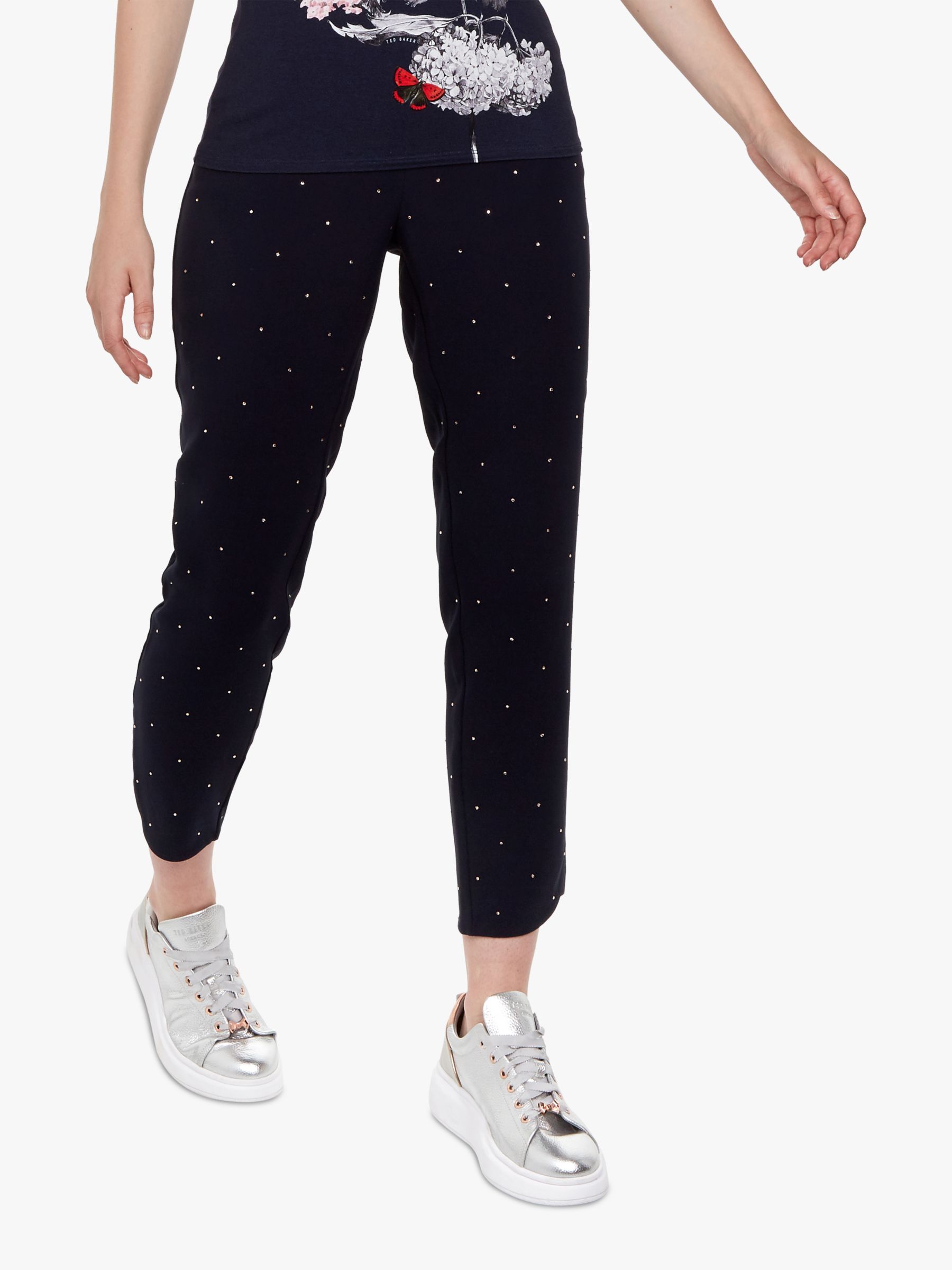 Ted Baker Bobbii Embroidered Joggers, Navy