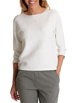 Betty Barclay Pearl Embroidered Jumper, Snow White