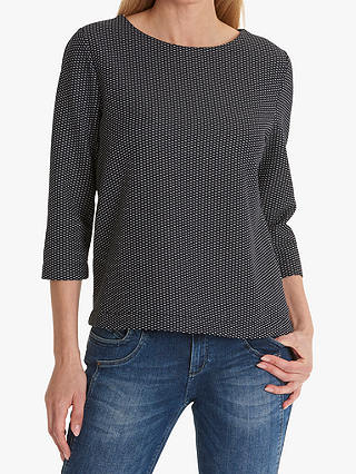 Betty & Co. Fine Textured Top, Blue/White