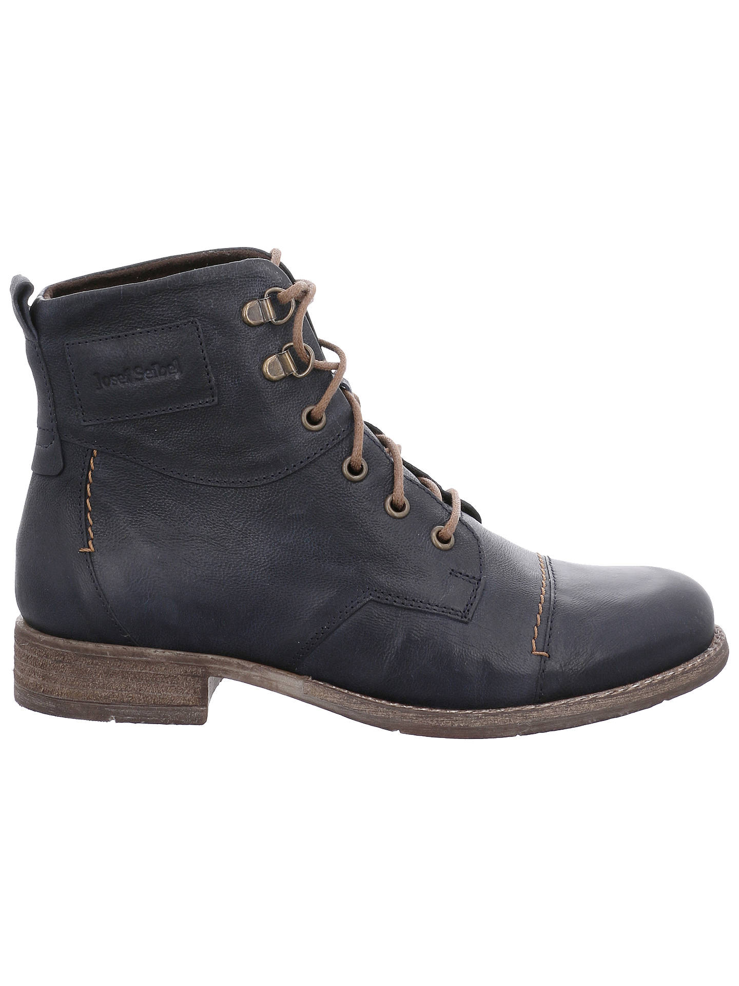 Josef Seibel Sienna 17 Lace Up Ankle Boots, Blue Leather at John Lewis ...