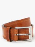 John Lewis Made in Italy Leather Chino Belt, Brown