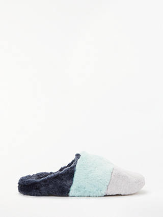 Boden Colour Block Mule Slippers, Blue/Multi