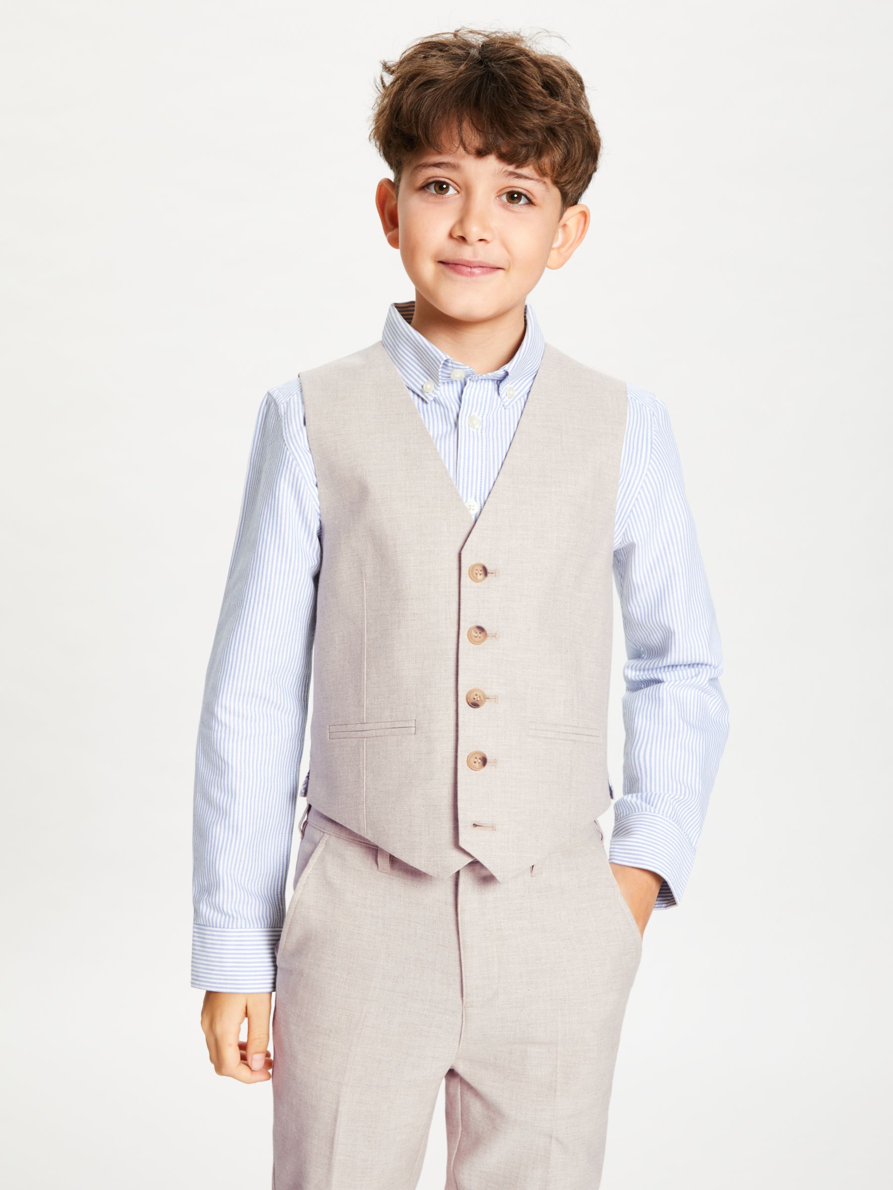 John Lewis Heirloom Collection Boys Waistcoat Bow Tie Shirt Set Black/White Age5