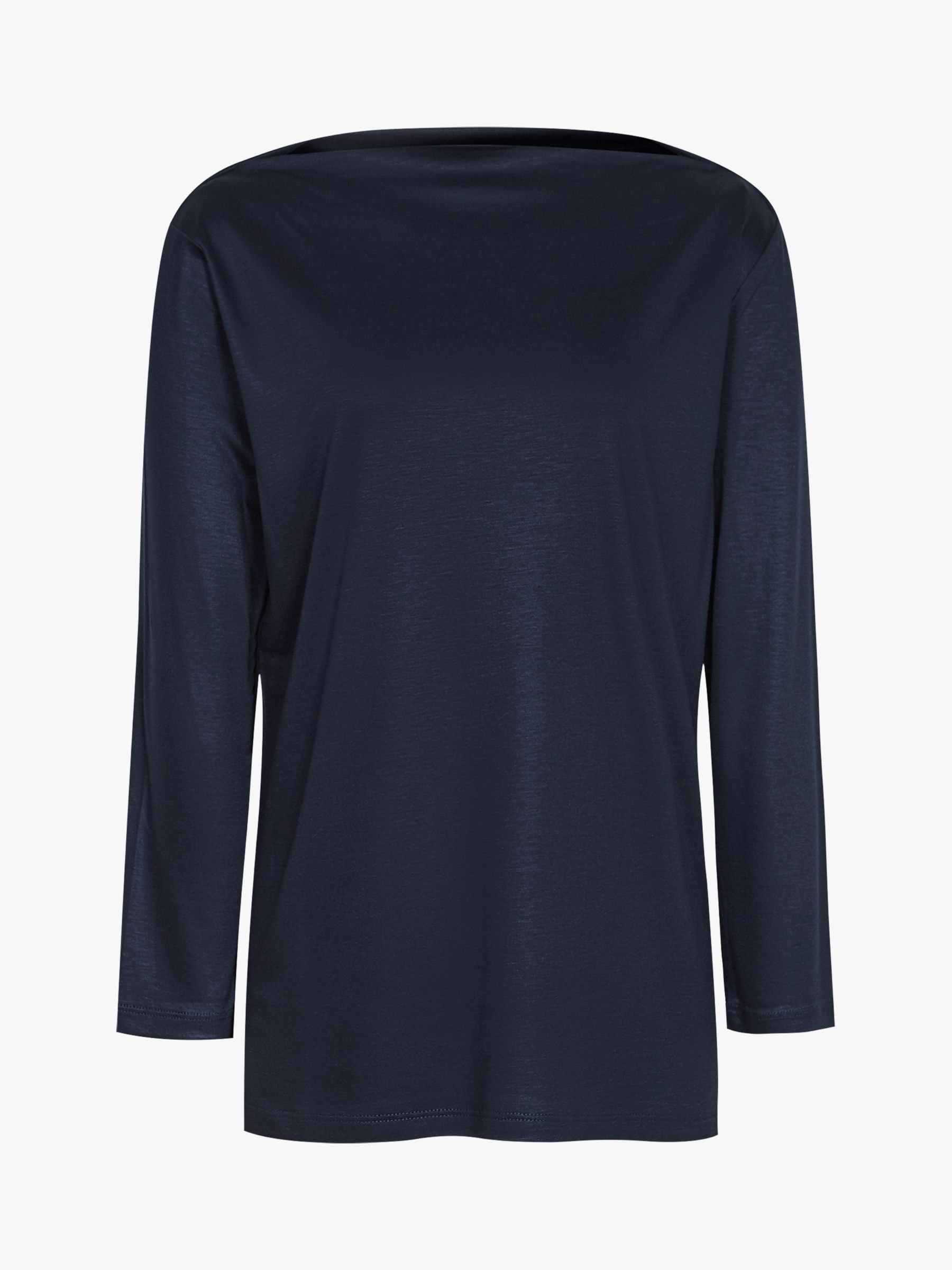 Reiss Marilyn Straight Neck Top, Navy, S