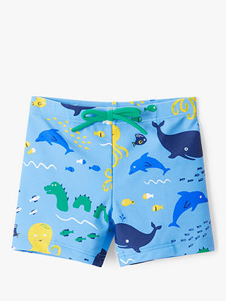 John Lewis & Partners Baby Under the Sea Swimming Shorts, Blue