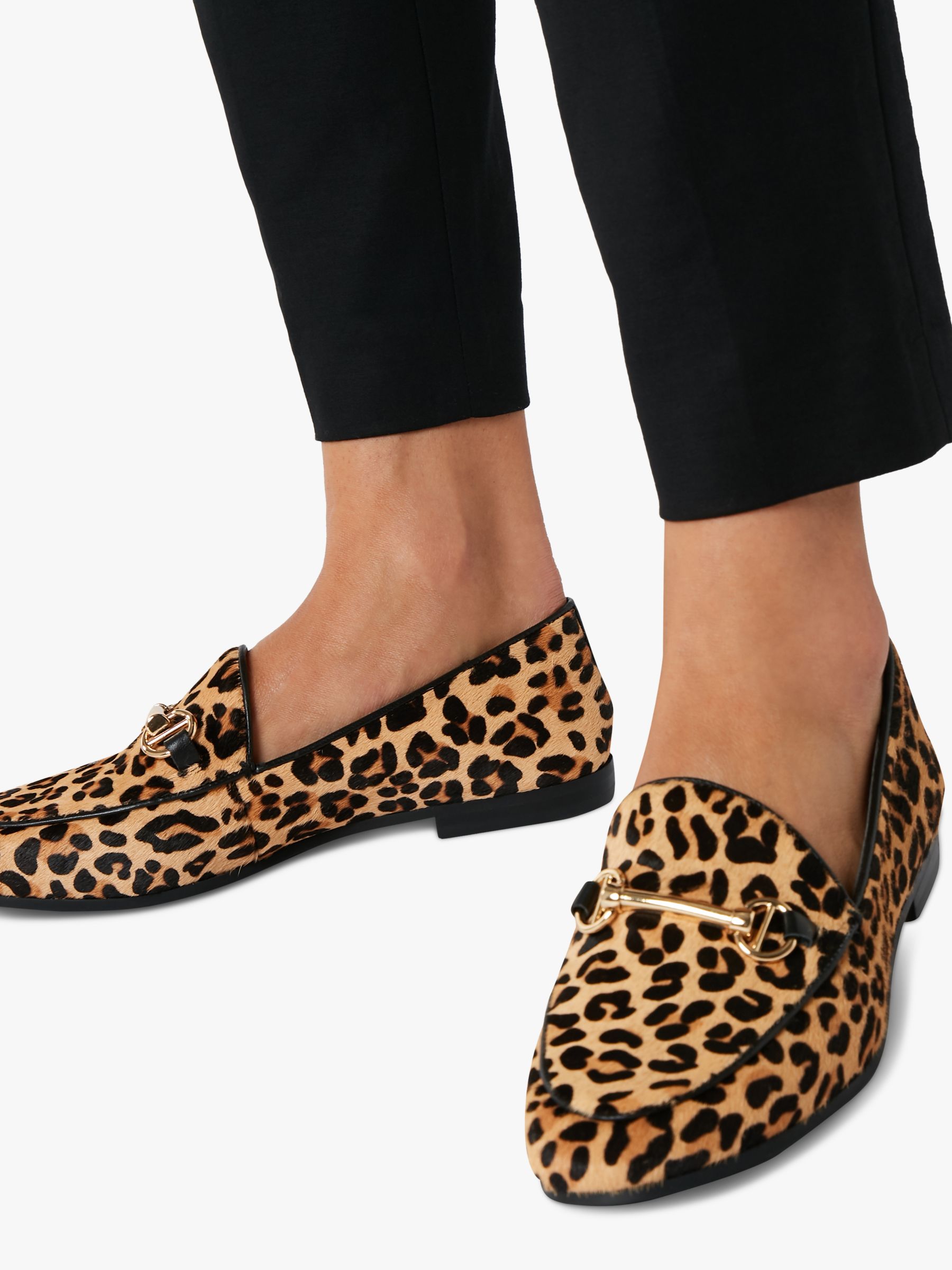 leopard slip on loafers