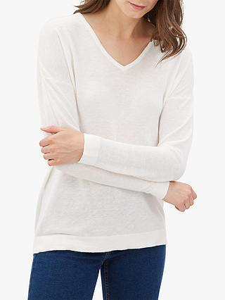 Jaeger Open Back Sweater, Ivory