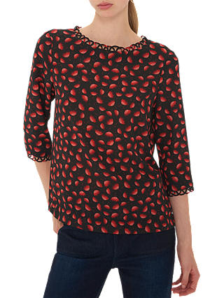 Gerard Darel Louise Floral Blouse, Mid Red