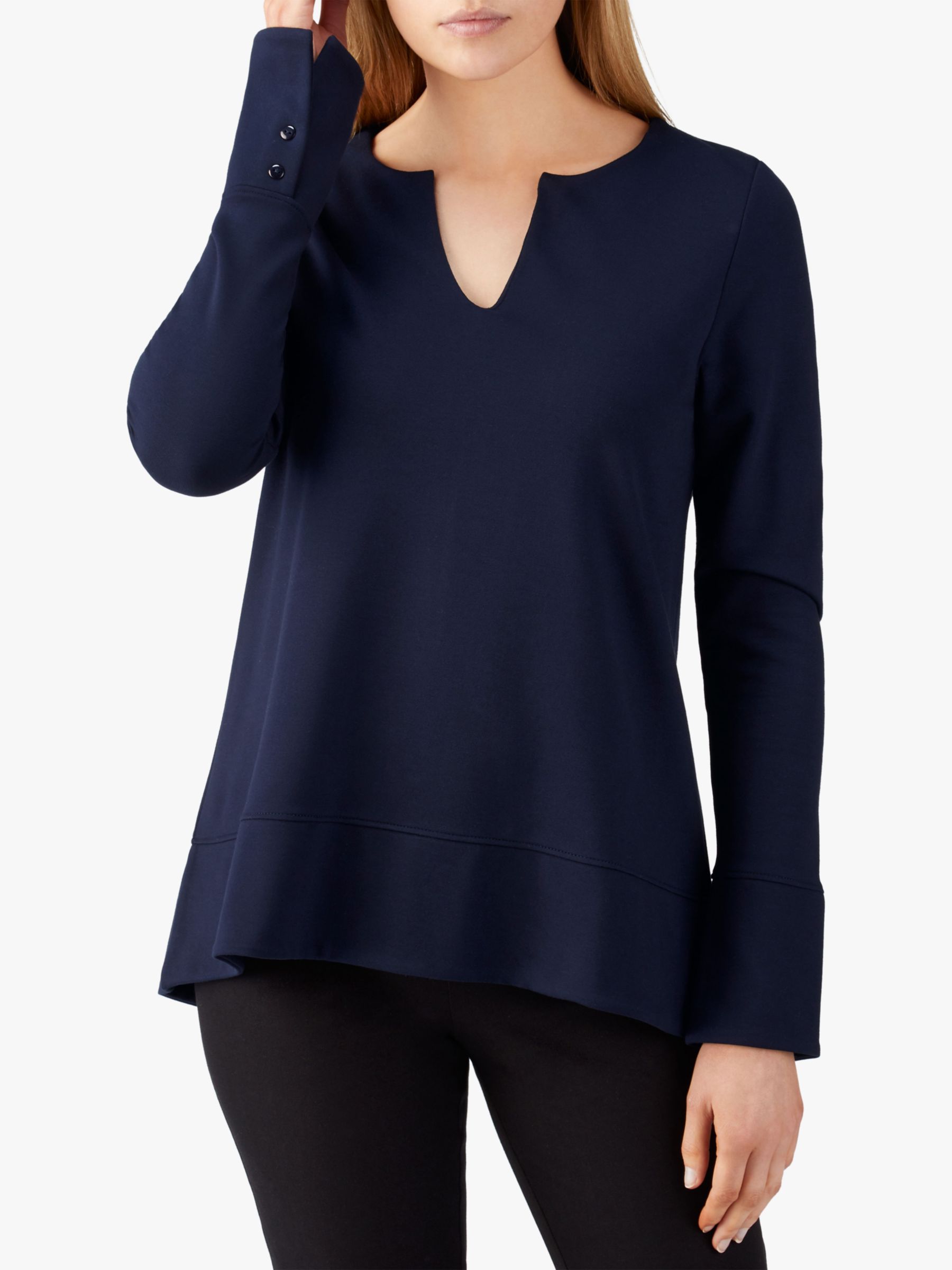 Pure Collection Ponte V-Neck Top