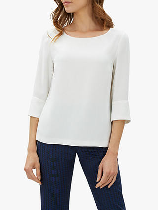Jaeger Fluted Cuff Crepe Top
