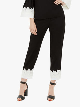 Ted Baker Fancisa Lace Trim Trousers, Black