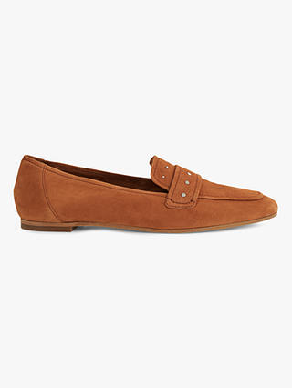 Reiss Elba Loafers, Mid Brown Leather