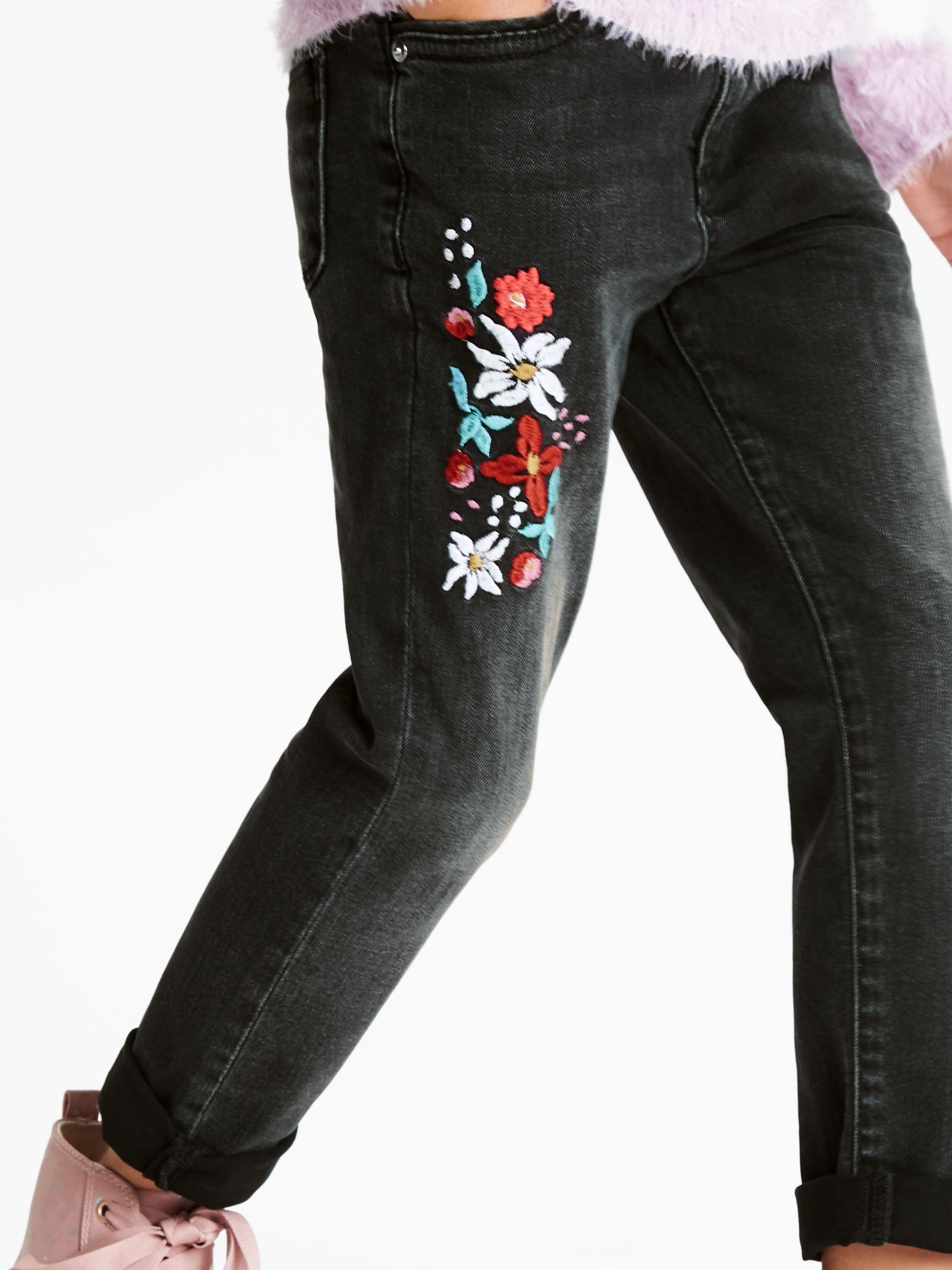 girls embroidered jeans