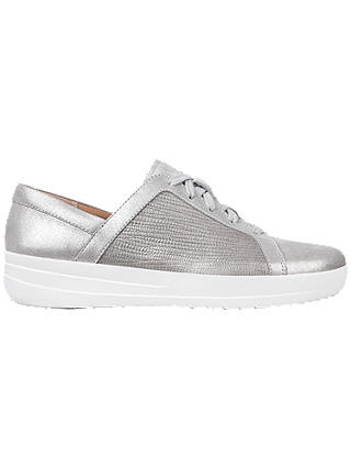 FitFlop F-Sporty Textured Metallic Lace Up Trainers