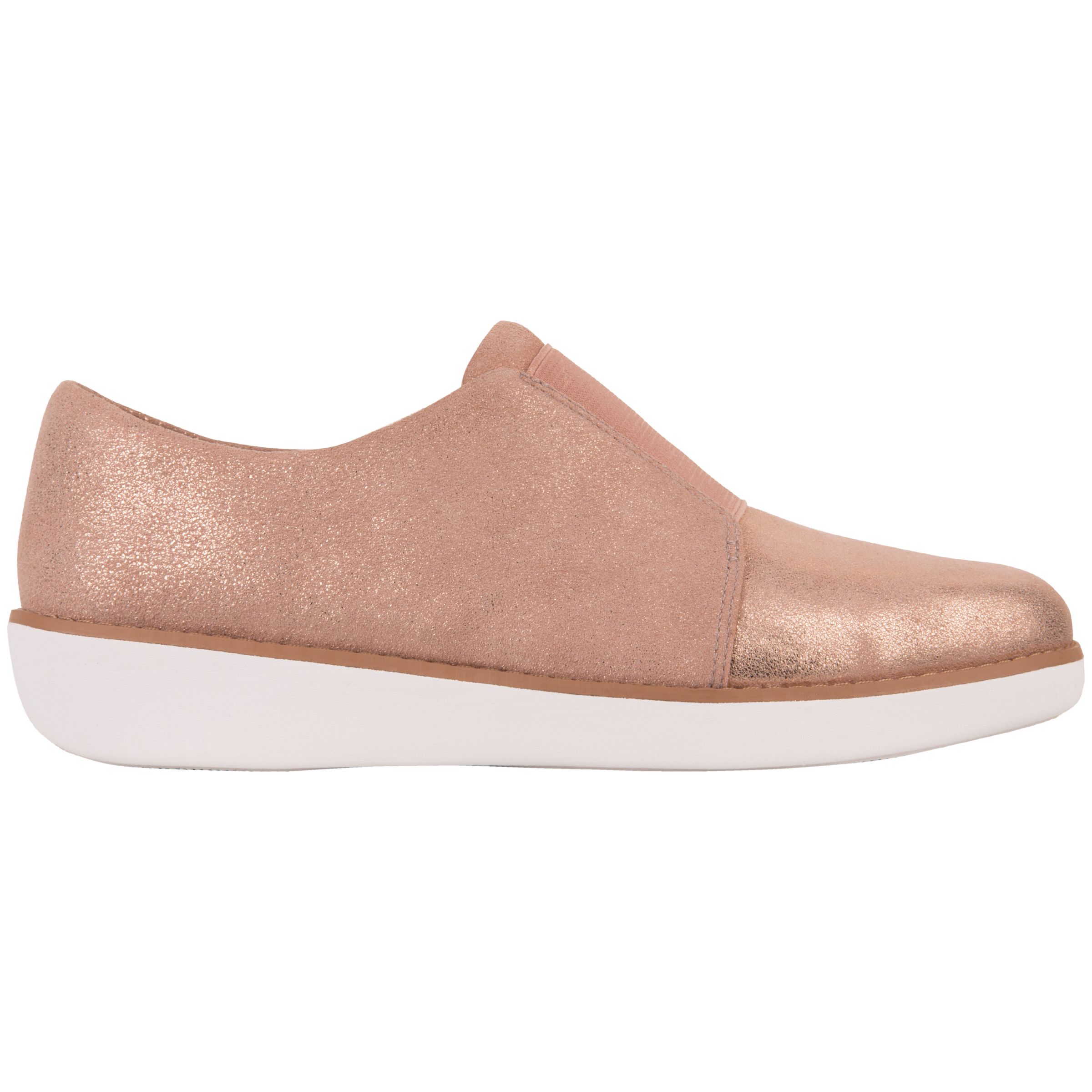 Fitflop Derby Laceless Slip On Shoes, Apple Blossom Leather