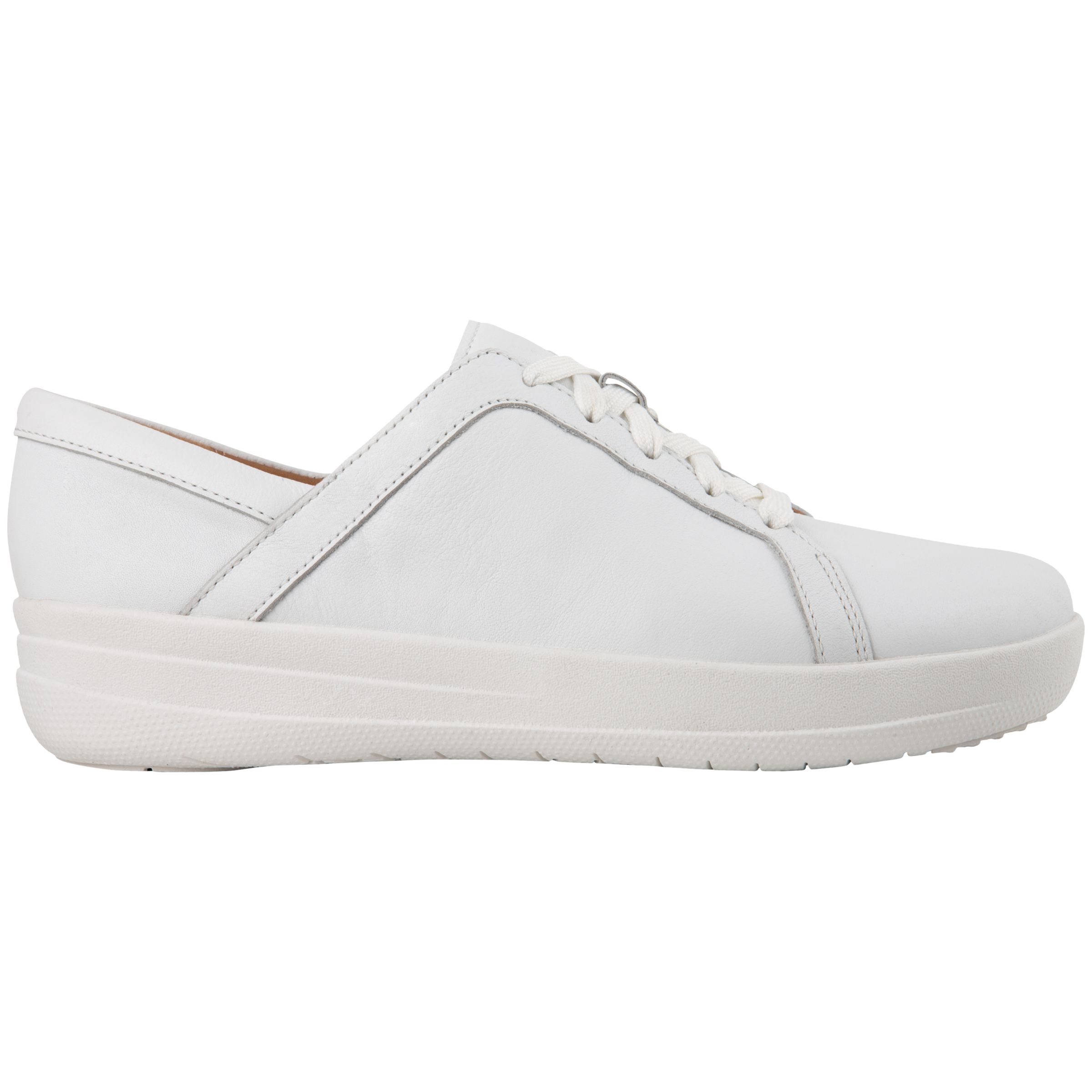 FitFlop F-Sporty II Lace Up Trainers, White Leather