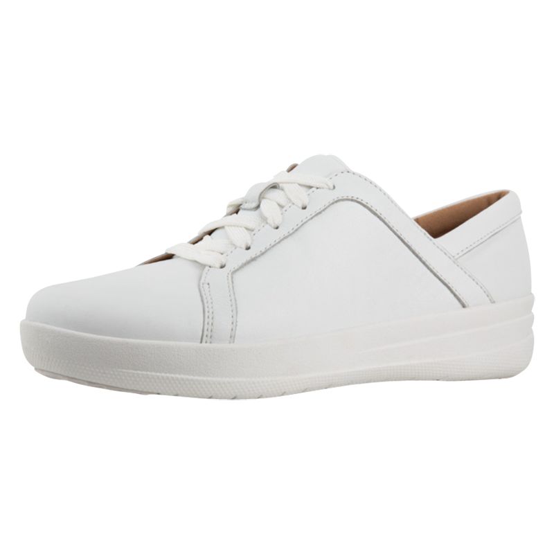 FitFlop F-Sporty II Lace Up Trainers, White Leather