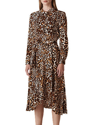 Whistles Animal Print Tie Dress, Leopard Print