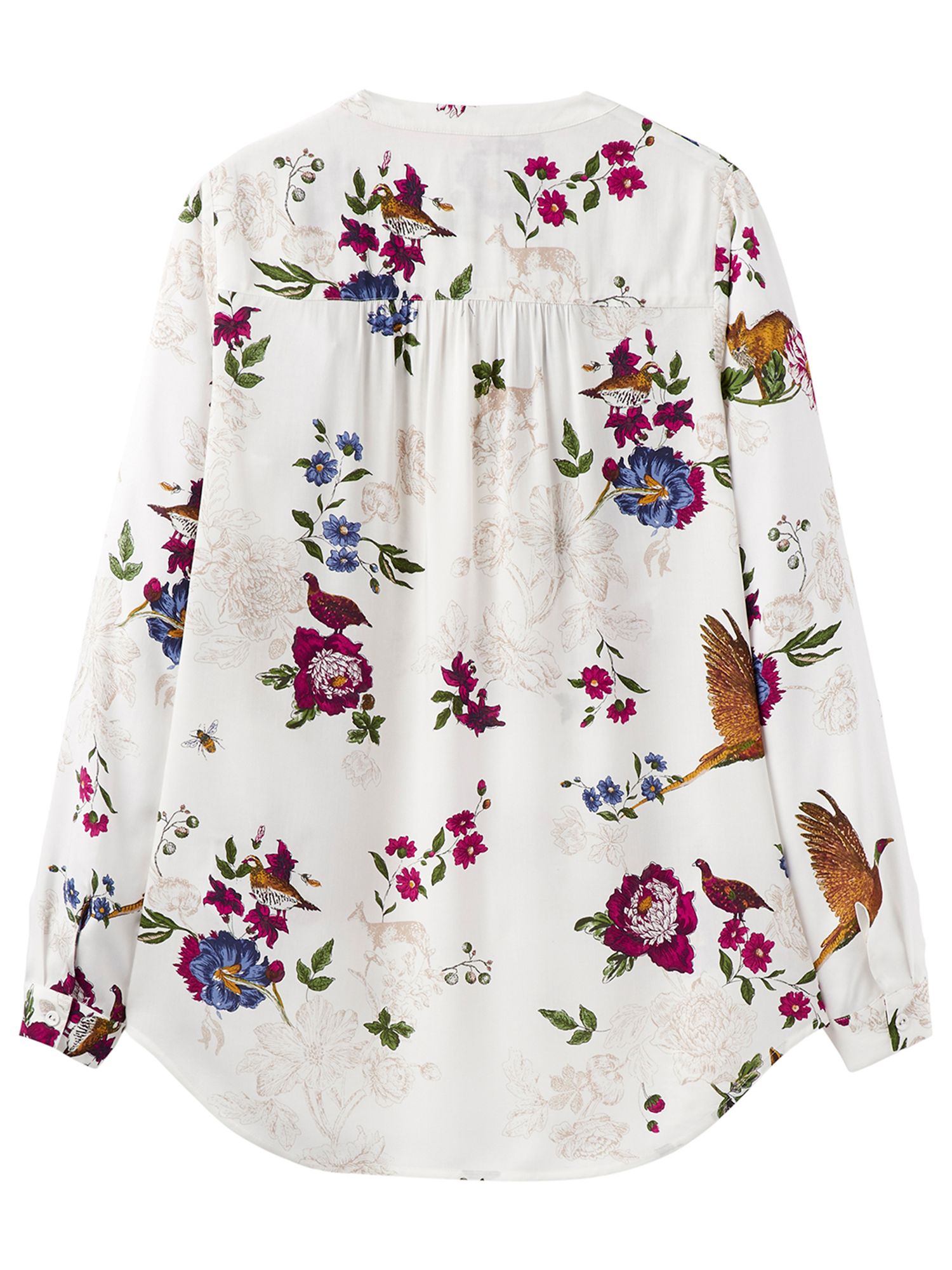 Joules Rosamund Floral Print Blouse, Cream