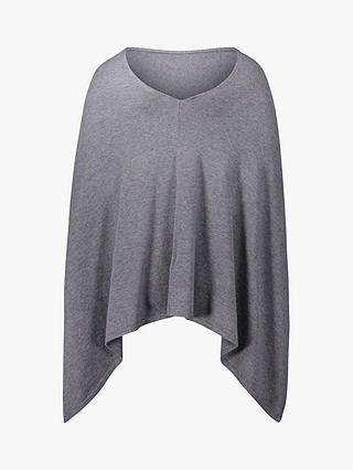 Betty Barclay Knitted Poncho, Mid Grey Melange