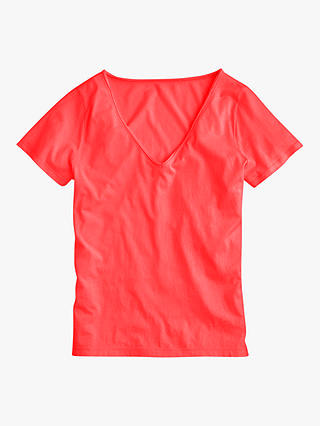 J.Crew Supima Cotton V-Neck T-Shirt, Cerise