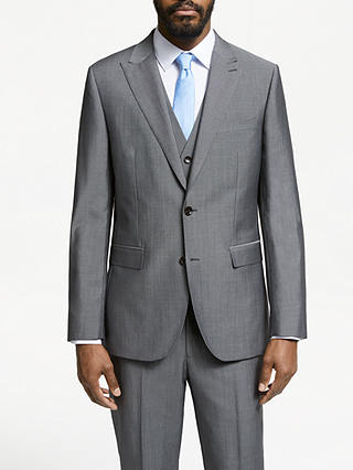 John Lewis & Partners Italian Wool Mohair Suit Jacket, Silver