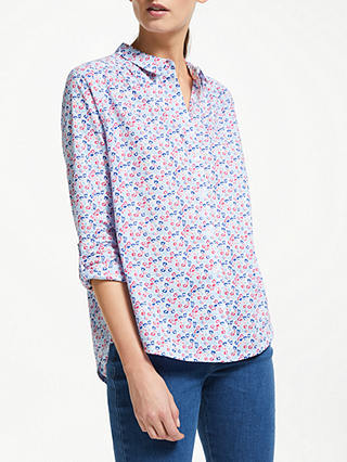 Collection WEEKEND by John Lewis Easy Floral Print Shirt, Blue