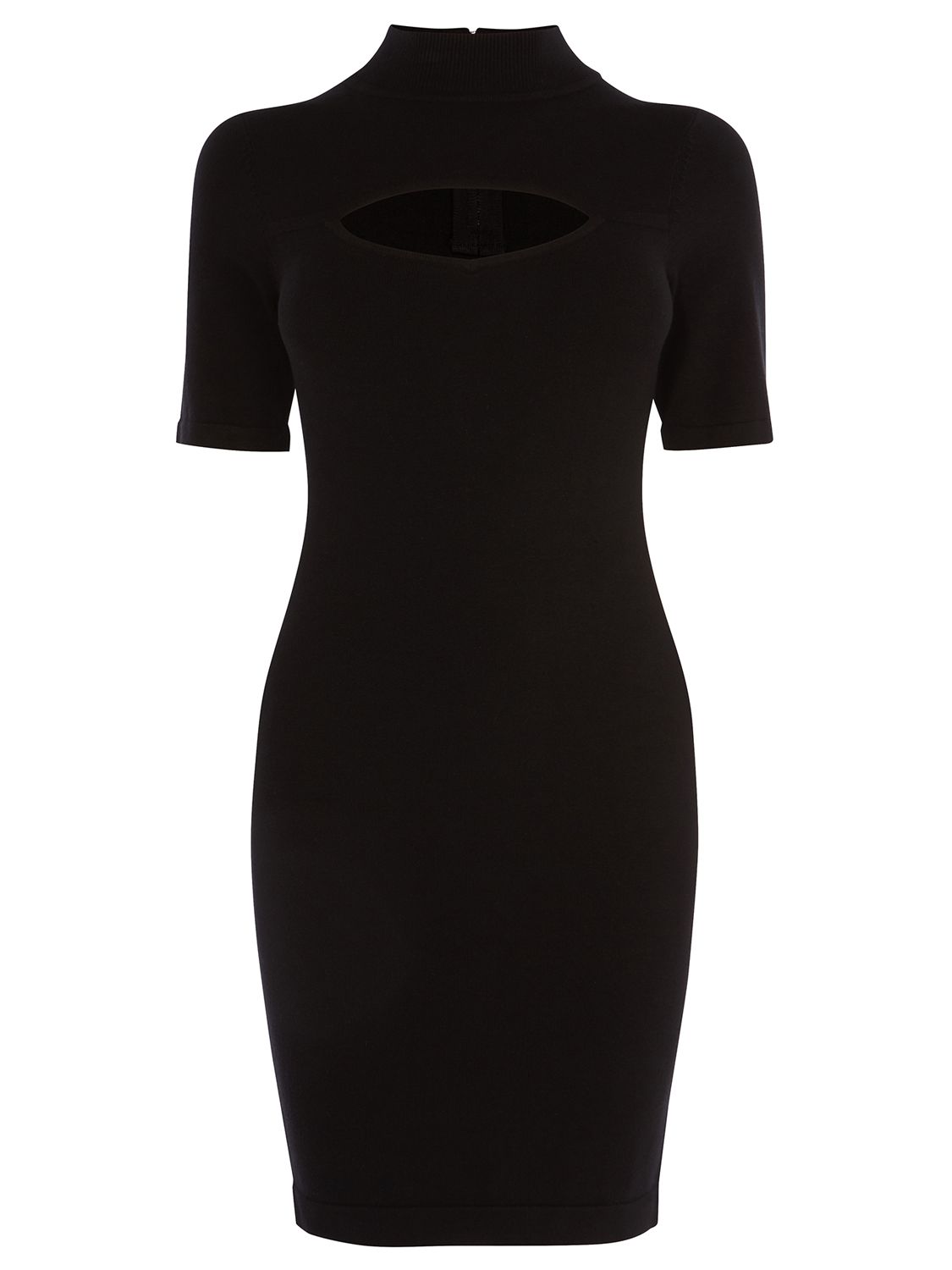 Karen Millen High Neck Bodycon Dress, Black