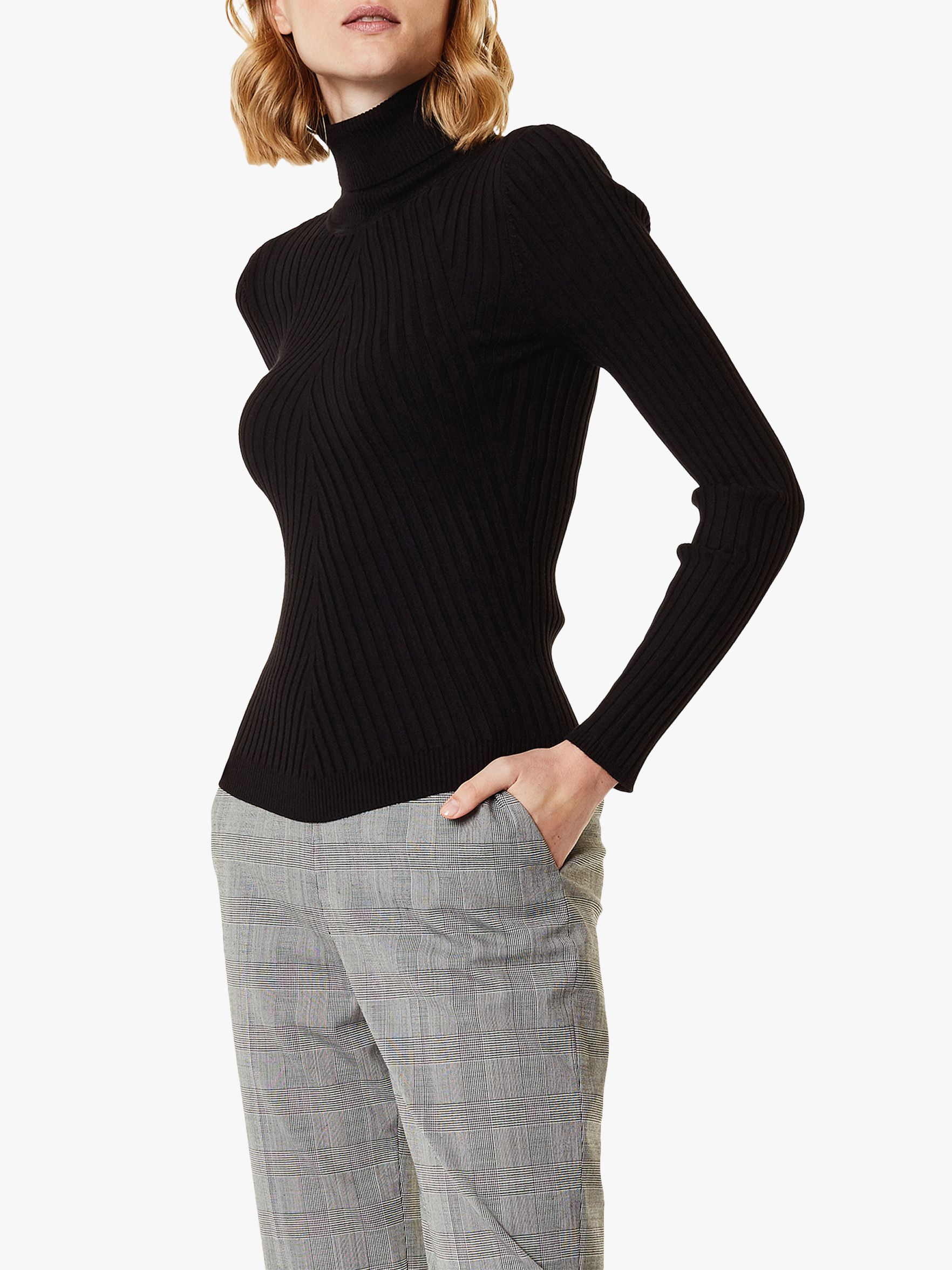 womens ribbed roll neck jumper