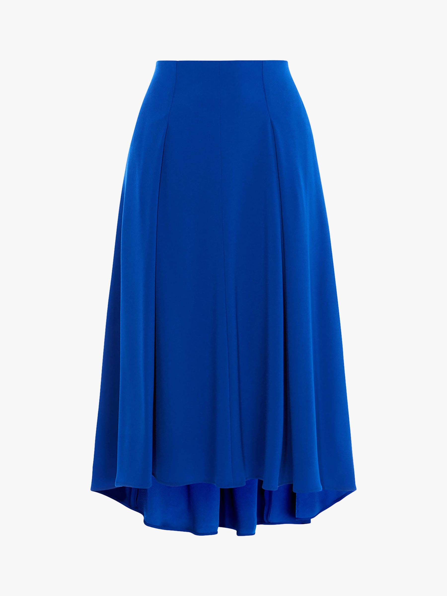 Karen Millen Soft Pleat High-Low Skirt, Blue
