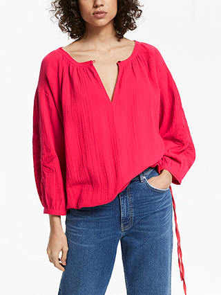 AND/OR Paige Embroidered Blouse, Pink