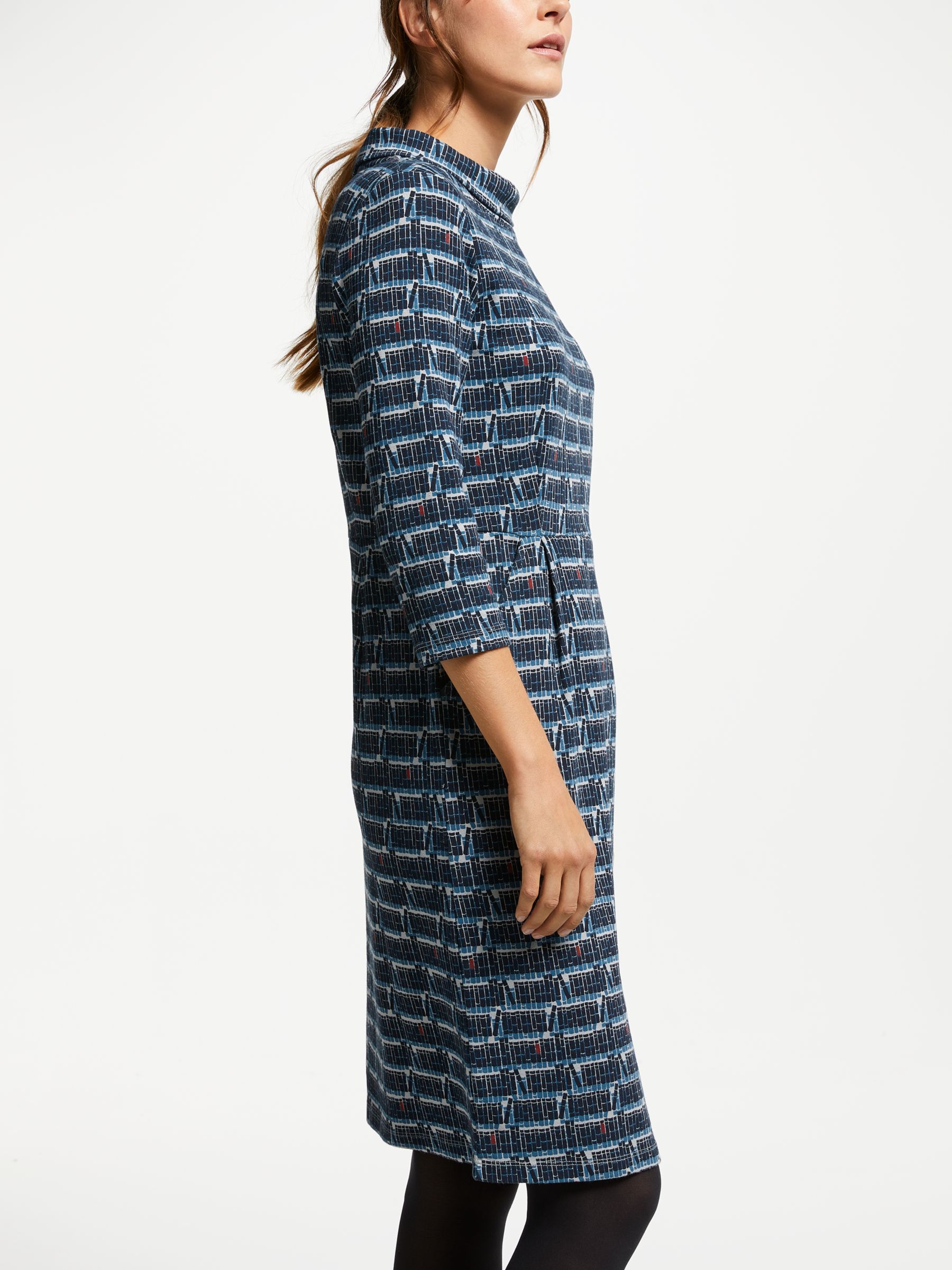 Seasalt Cleats Printed Jersey Dress | Bookshelf Pebble at John Lewis ...