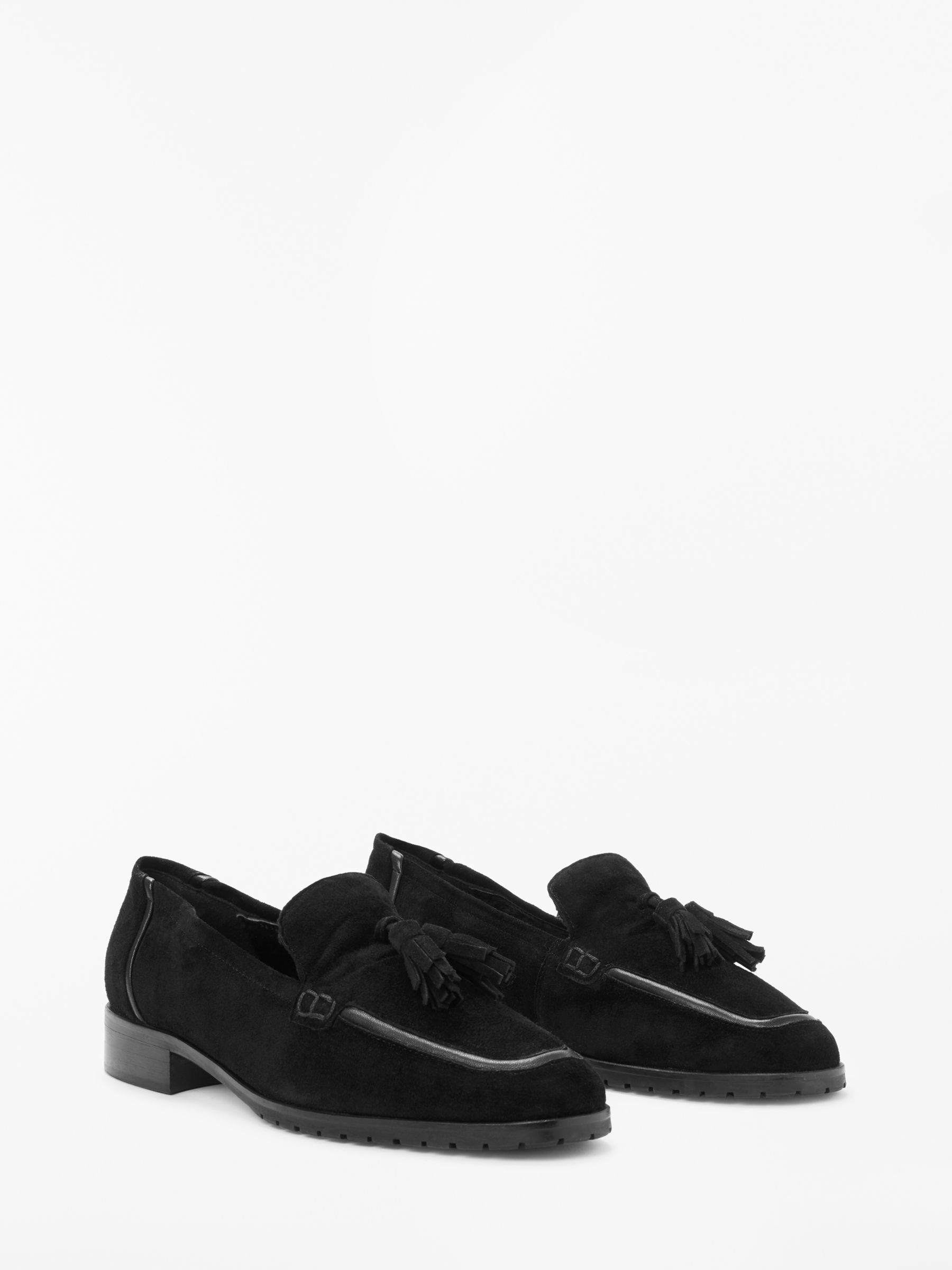Boden Aria Shearling Lined Loafers, Black