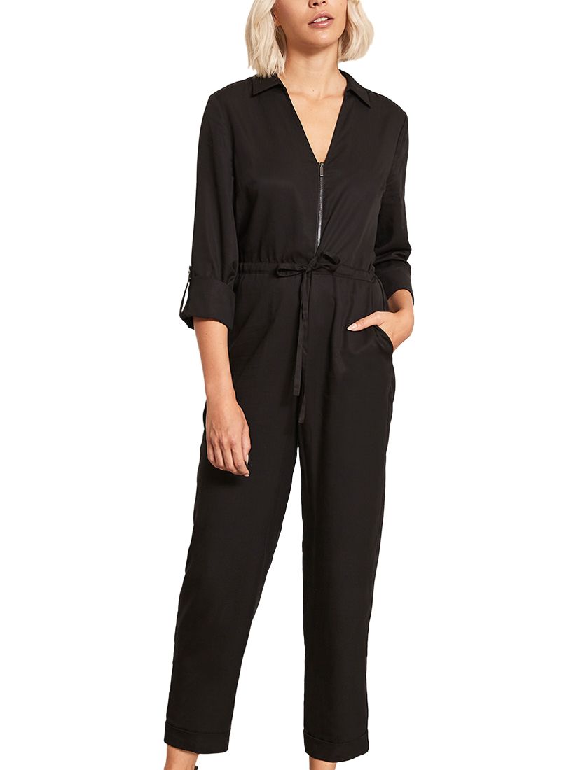 Mint Velvet Utility Jumpsuit, Black