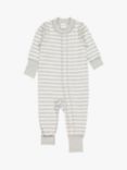 Polarn O. Pyret Baby GOTS Organic Cotton Stripe Sleepsuit, Grey